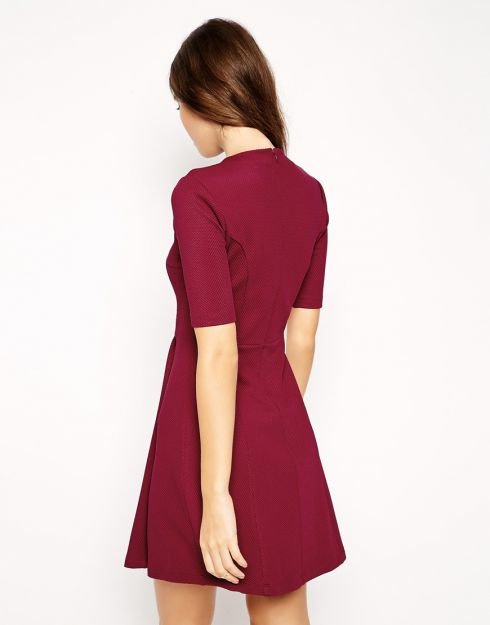 платье asos petite бордовое фото