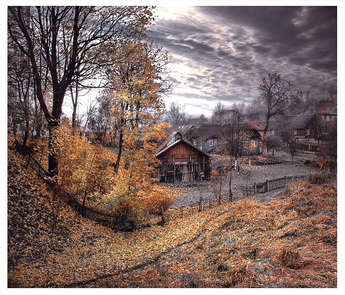 поздняя осень домик фото