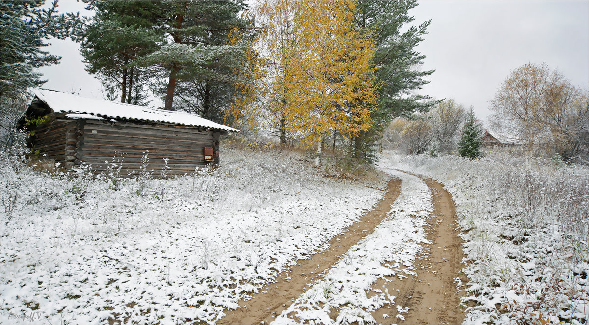поздняя осень в деревне фото