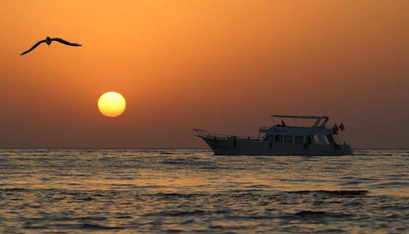 рассвет на море фото