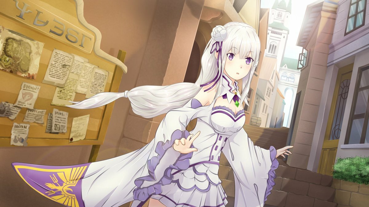 re zero emilia на рабочий стол фото