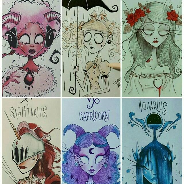 рисунки тима бёртона знак зодиака фото
