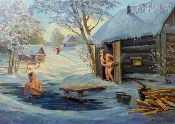 русская баня картины фото