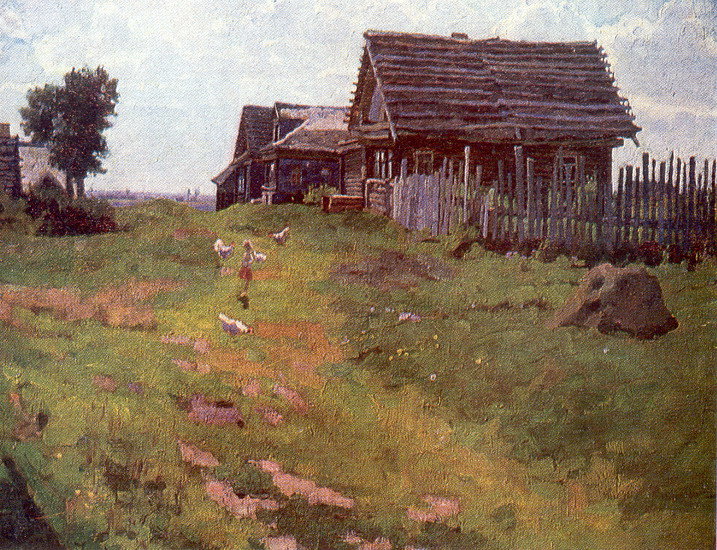 русская деревня картины фото