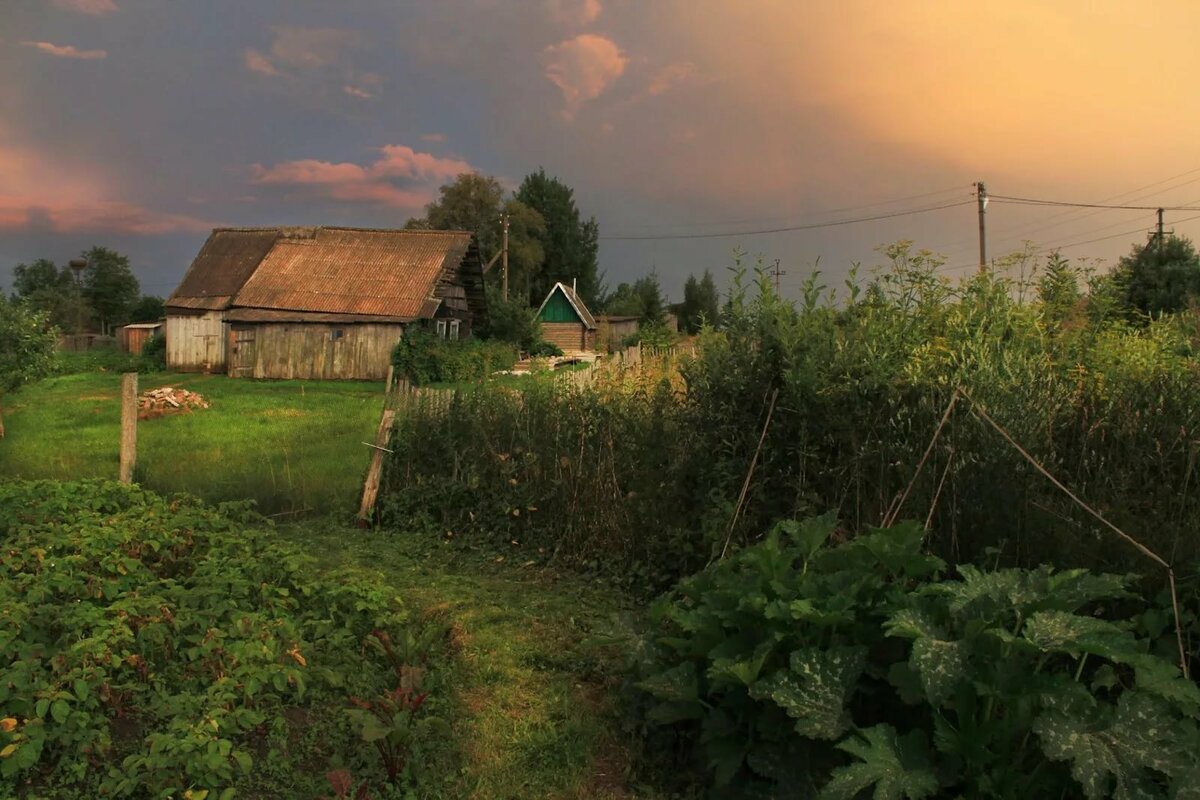 русская деревня обои фото
