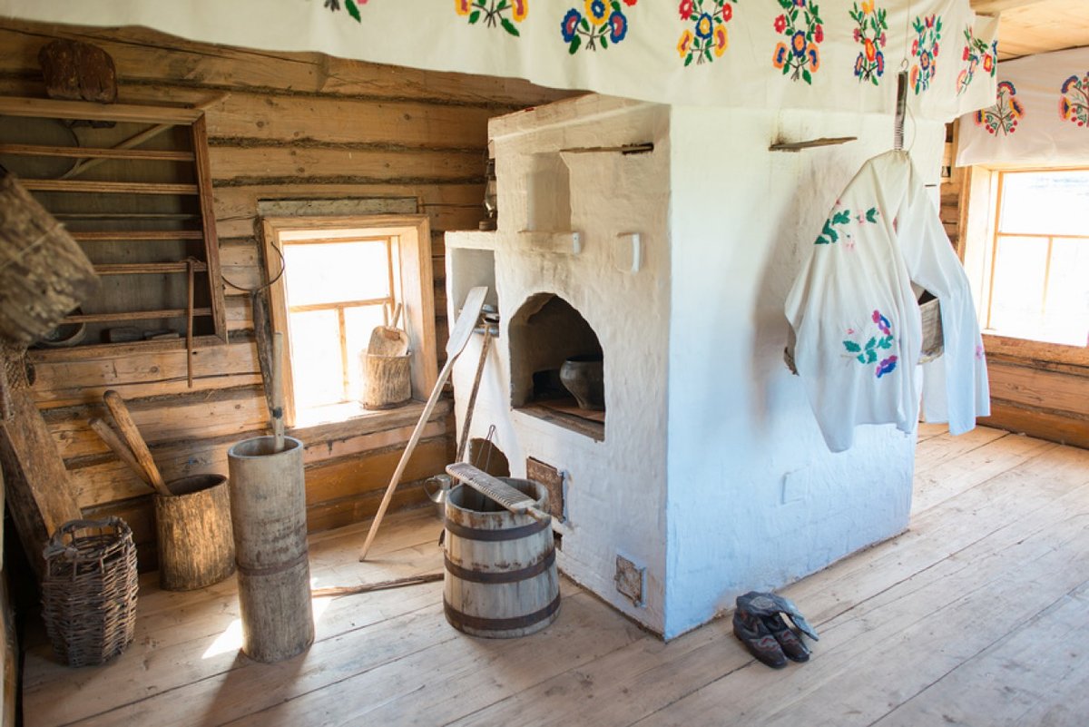 русская печь в избе фото