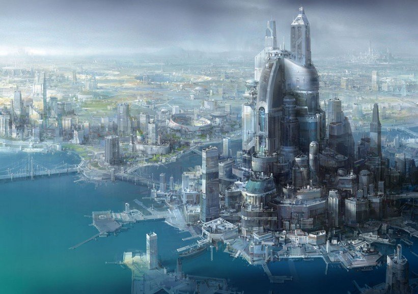 sci fi город фото