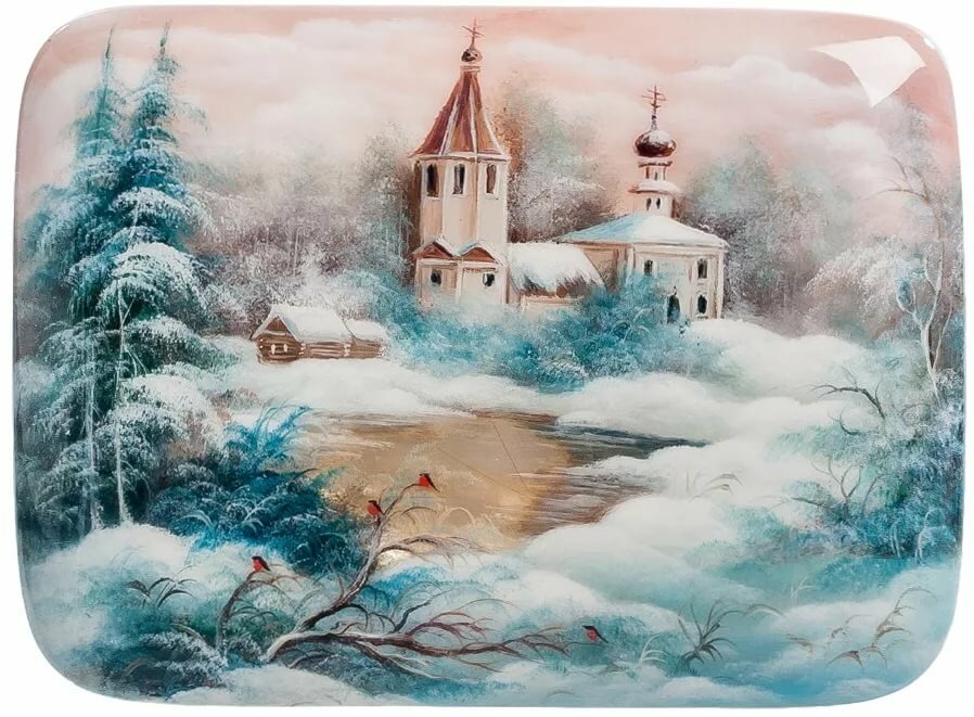 шкатулка зима федоскино фото