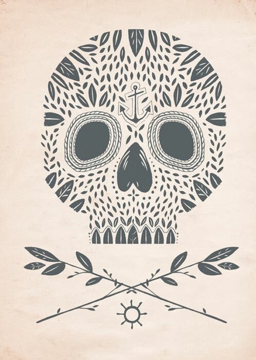 skull art prints фото