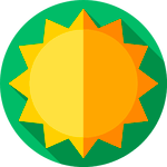 солнце flat png фото