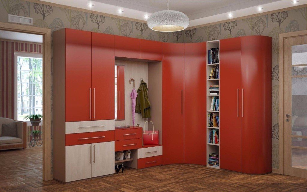 современные угловые шкафы в прихожую фото
