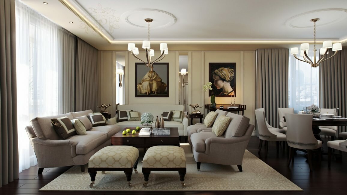 современный ар деко в интерьере фото