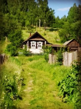 старый домик в деревне в далеке фото