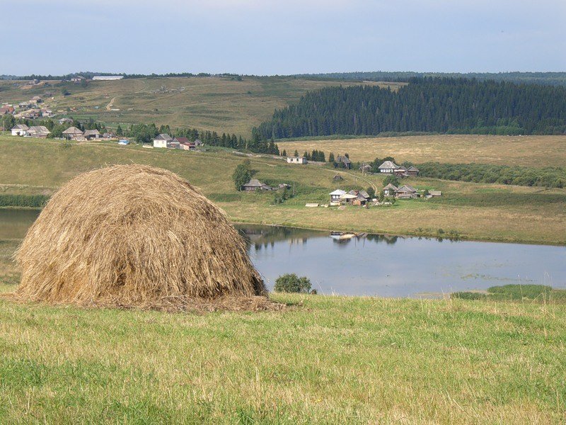 стожок сена деревня фото