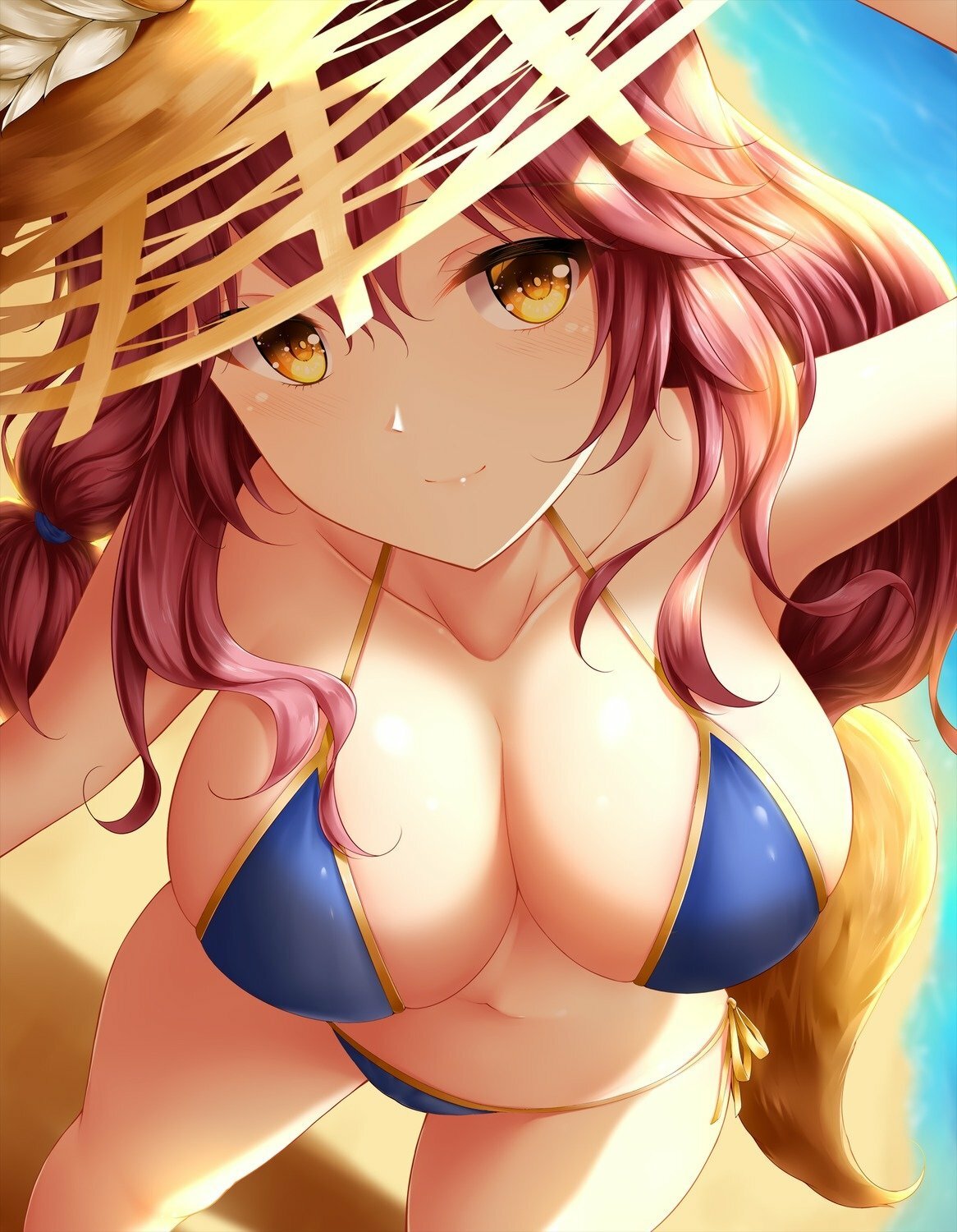 tamamo no mae fate bikini обои фото
