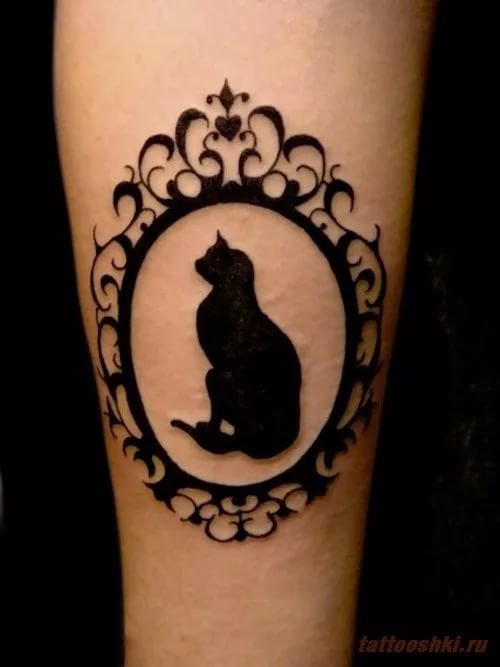 тату кошка фото