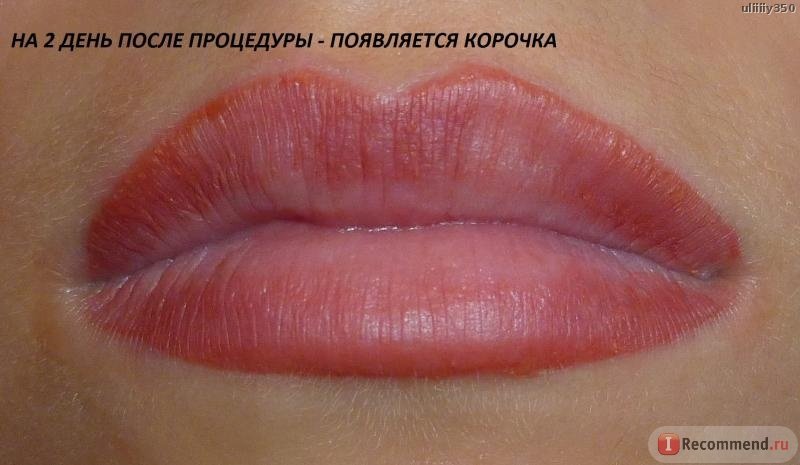 татуаж губ на 2 день фото