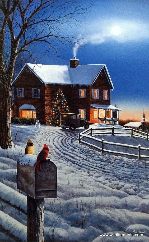 terry redlin картины зима фото