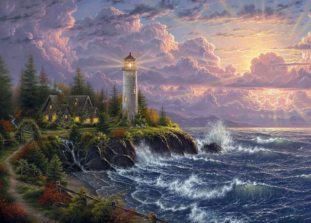 thomas kinkade картины маяк фото