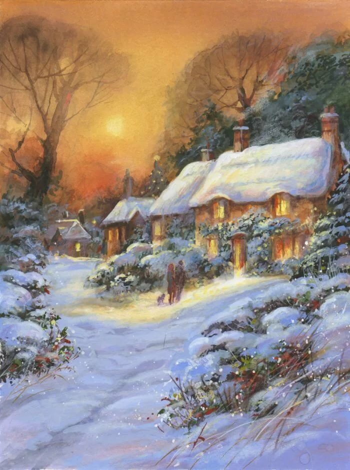 thomas kinkade рождественские домики фото