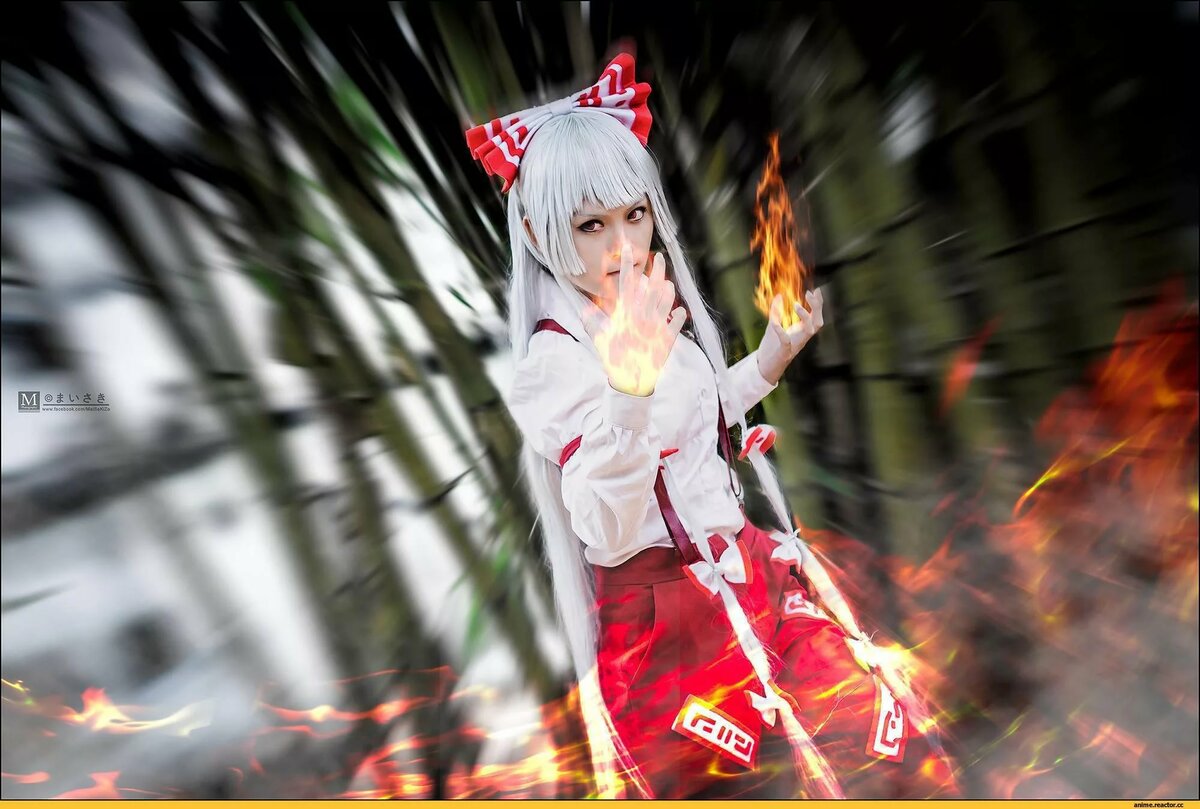 touhou cosplay mokou фото