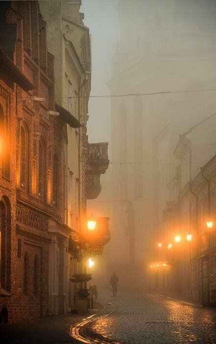 улица в тумане фото