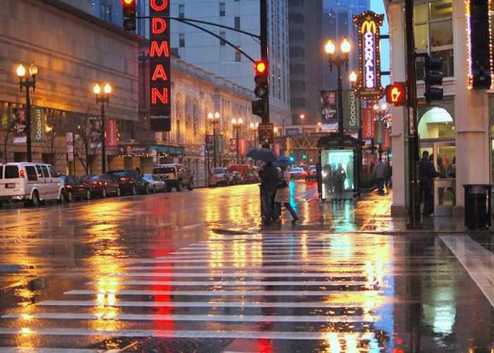 улицы ночного города дождь фото