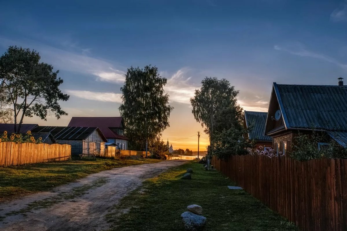 вечер в деревне фото
