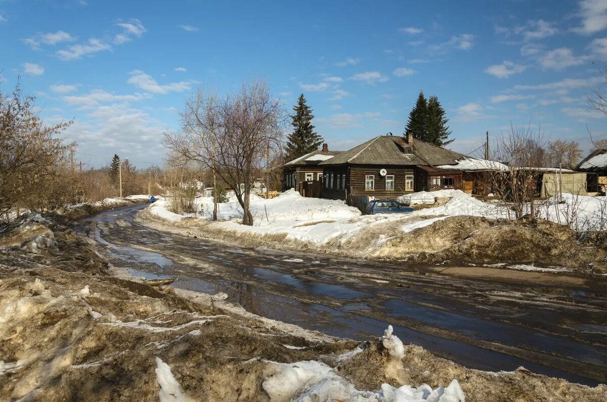 весна в деревне фото