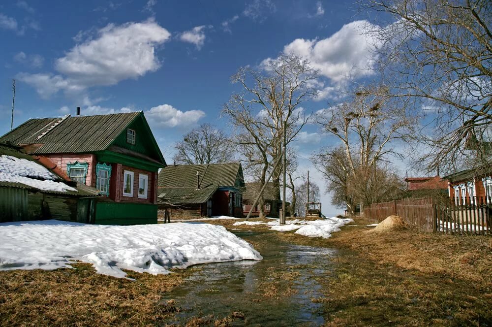 весна в деревне картинки фото