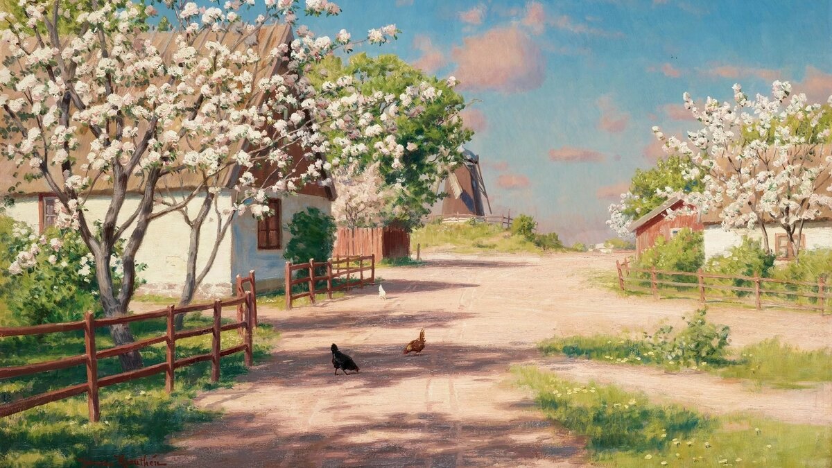 весна в деревне картинки фото