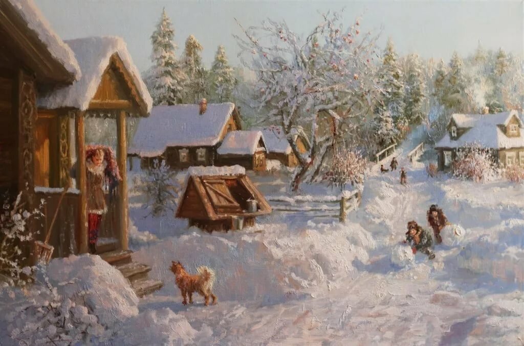 владимир жданов картины зима фото