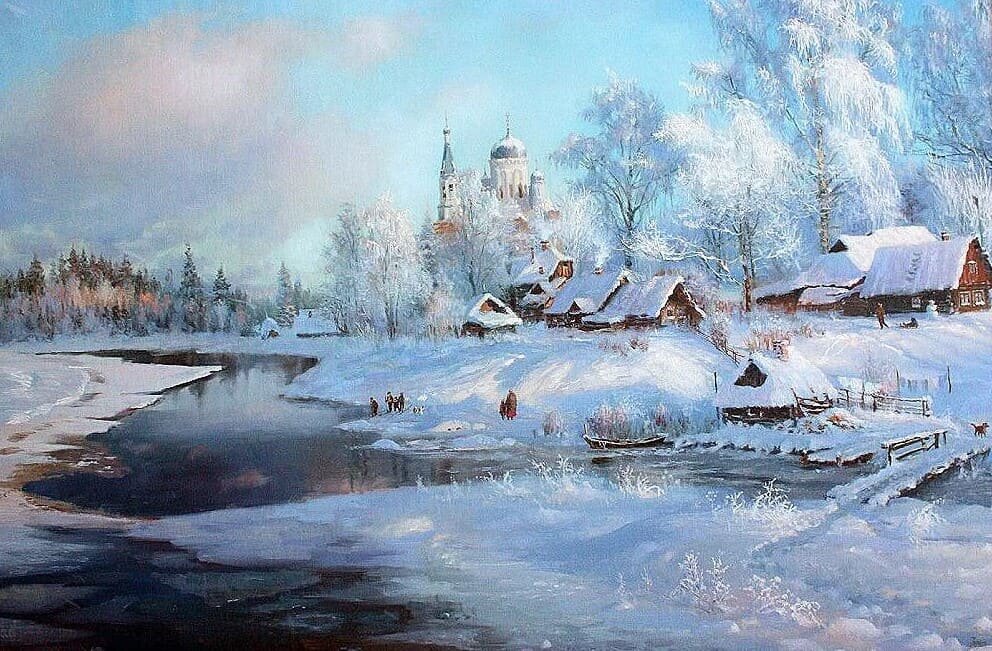 владимир жданов картины зима фото