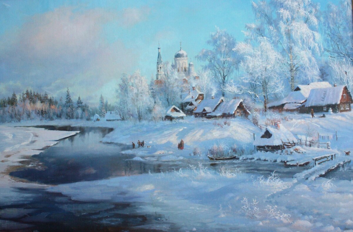 владимир жданов картины зима фото