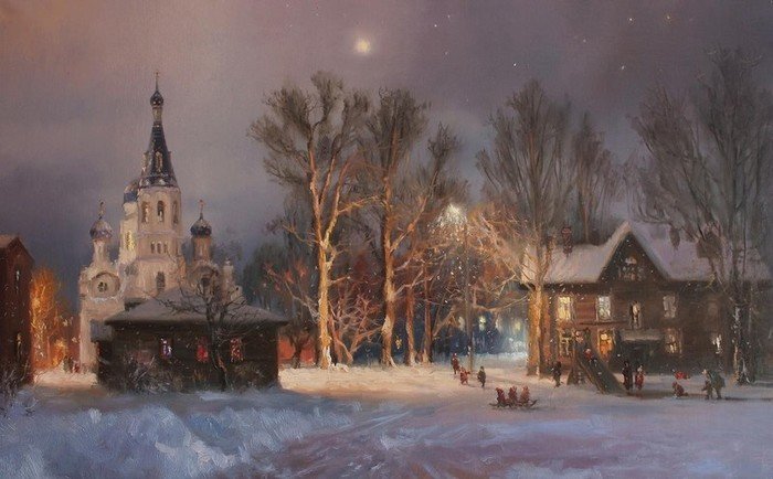 владимир жданов картины зима фото
