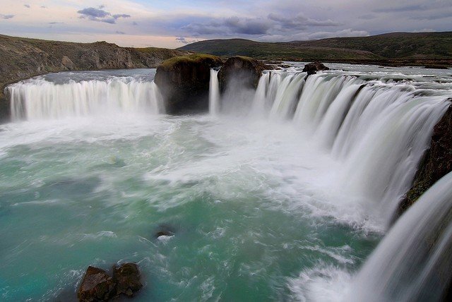 водопад годафосс исландия живые обои фото