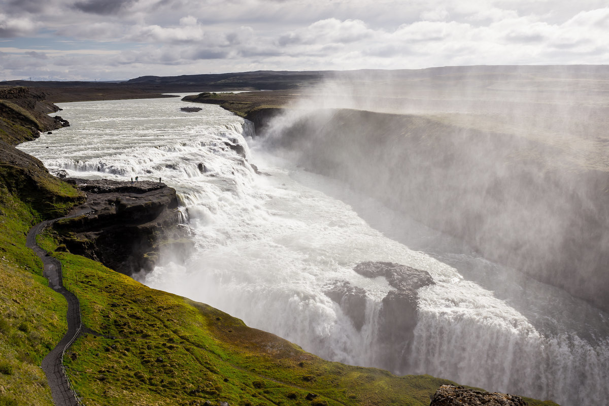 водопад гуллфосс исландия фото