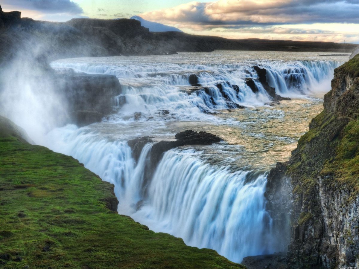 водопад гюдльфосс исландия фото