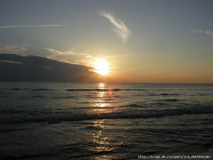 закат на море фото