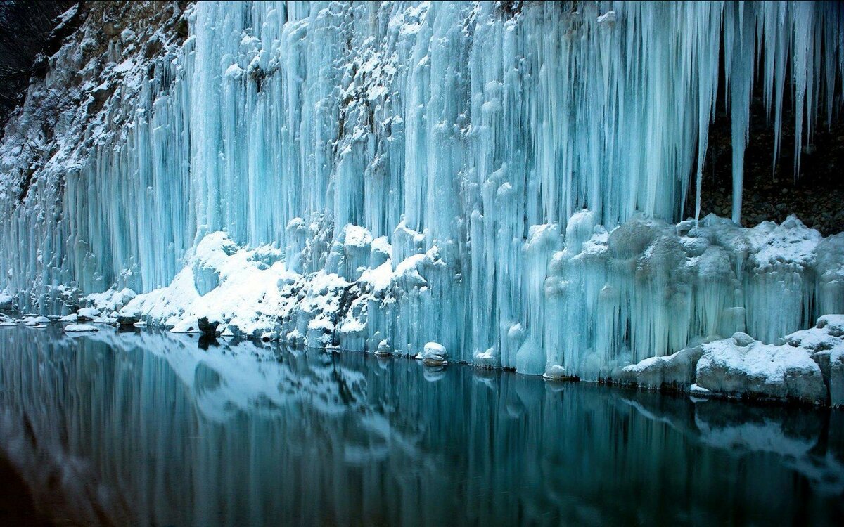 замерзшие водопады фото