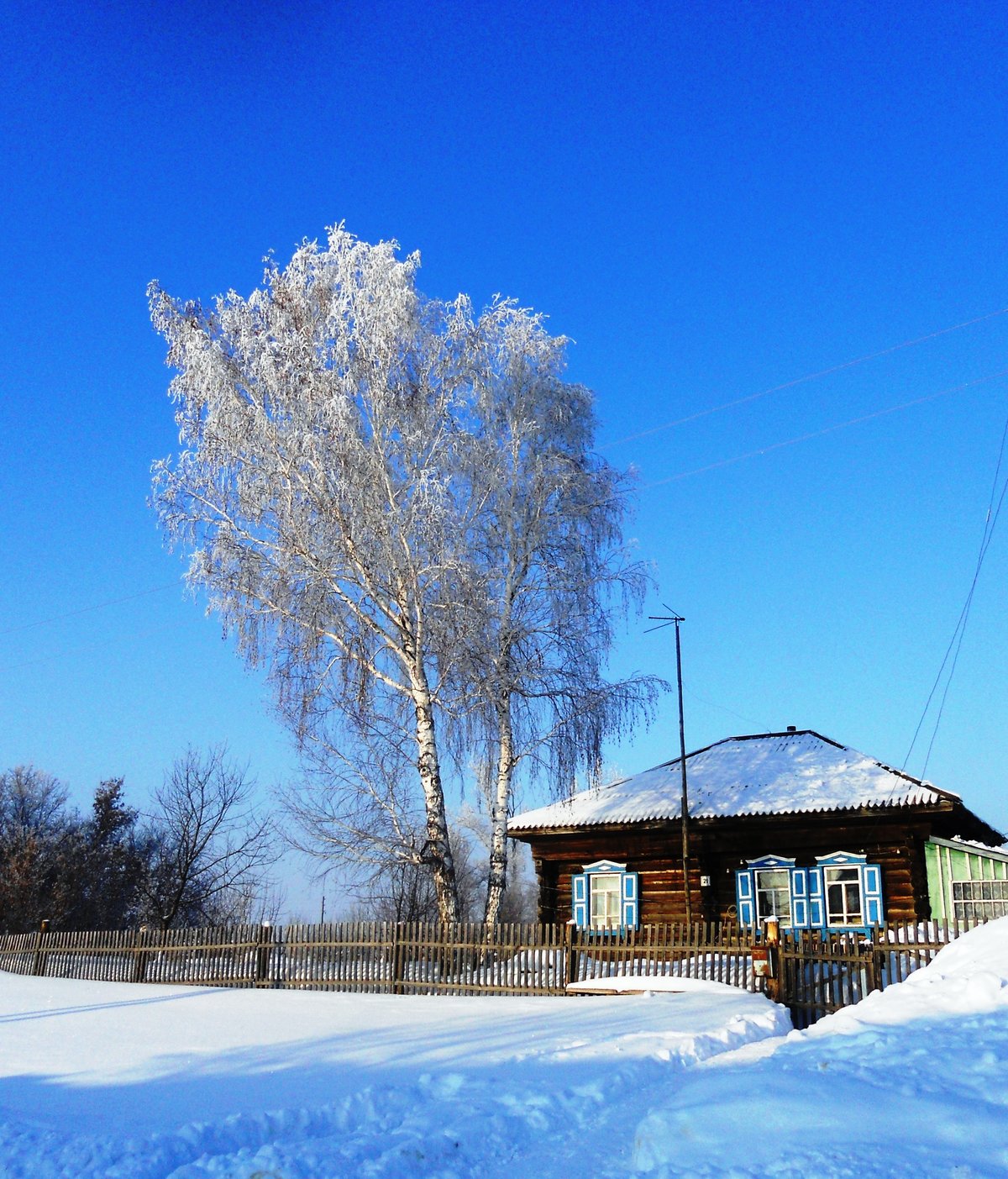 зима в деревне фото