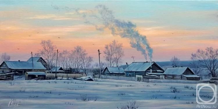 зима в деревне фото