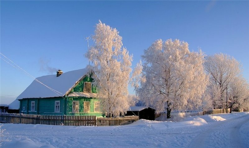 зима в деревне фотографии фото