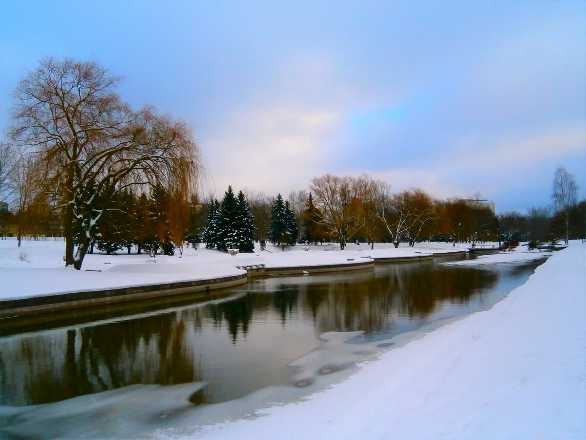 зима в городе фото