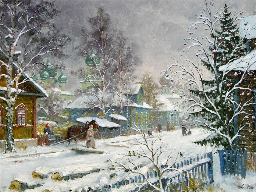 зима в русской живописи картины фото