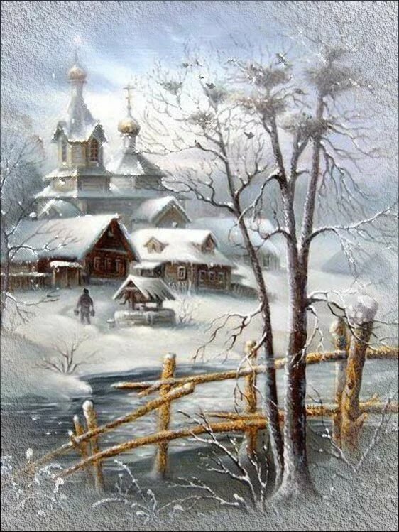 зимние храмы-картинки анимации фото