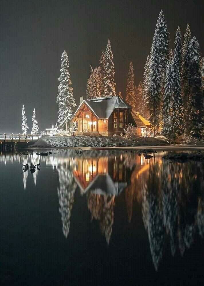 зимний домик фото