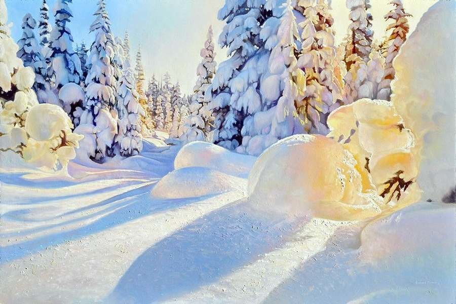зимний лес в живописи ричард мравик фото