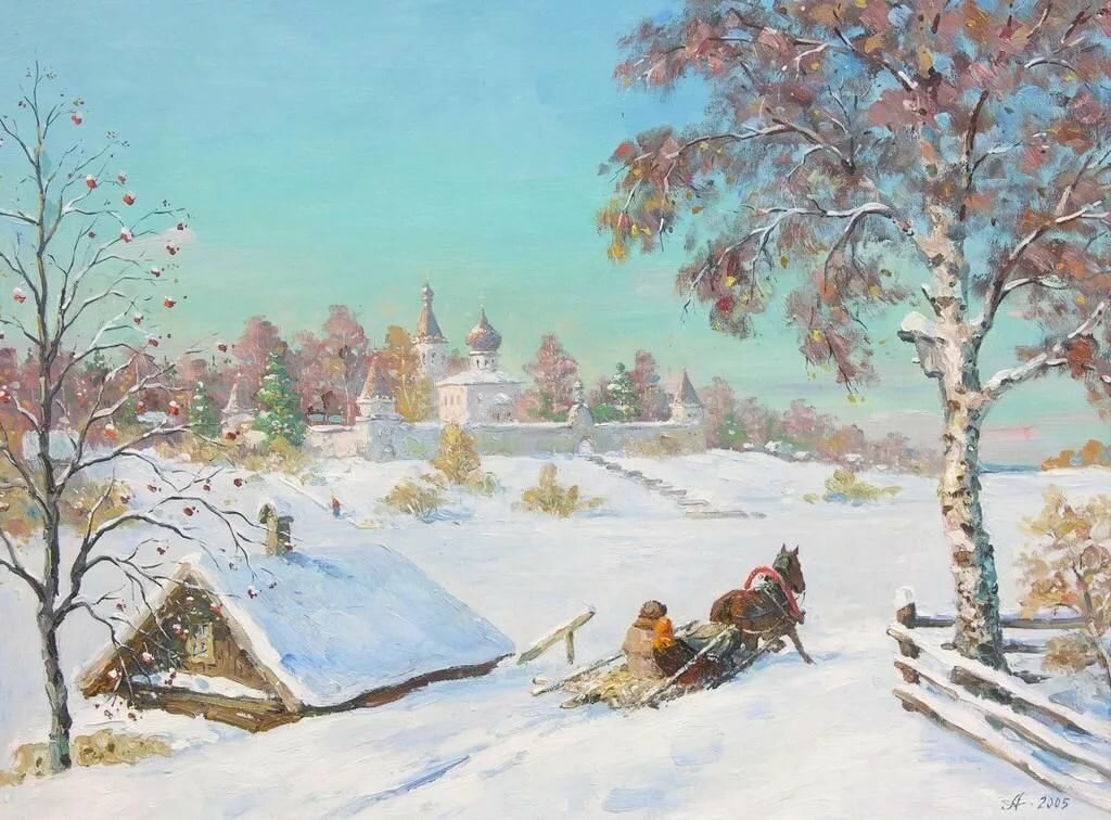 зимний пейзаж картины русских художников фото