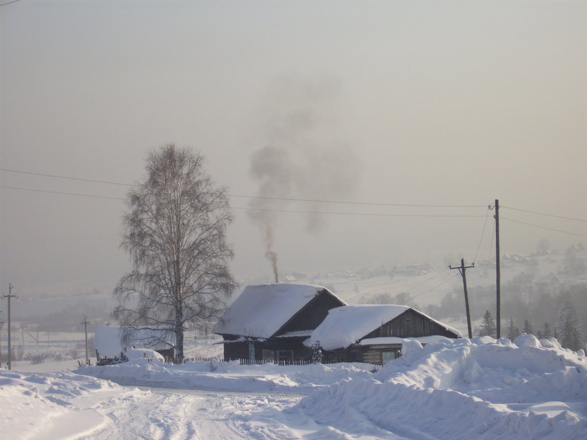 зимняя деревня фото